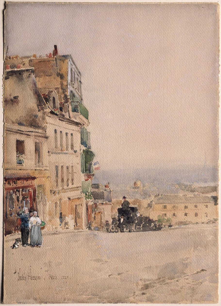 Utsikt i Montmartre, Paris av Childe Hassam