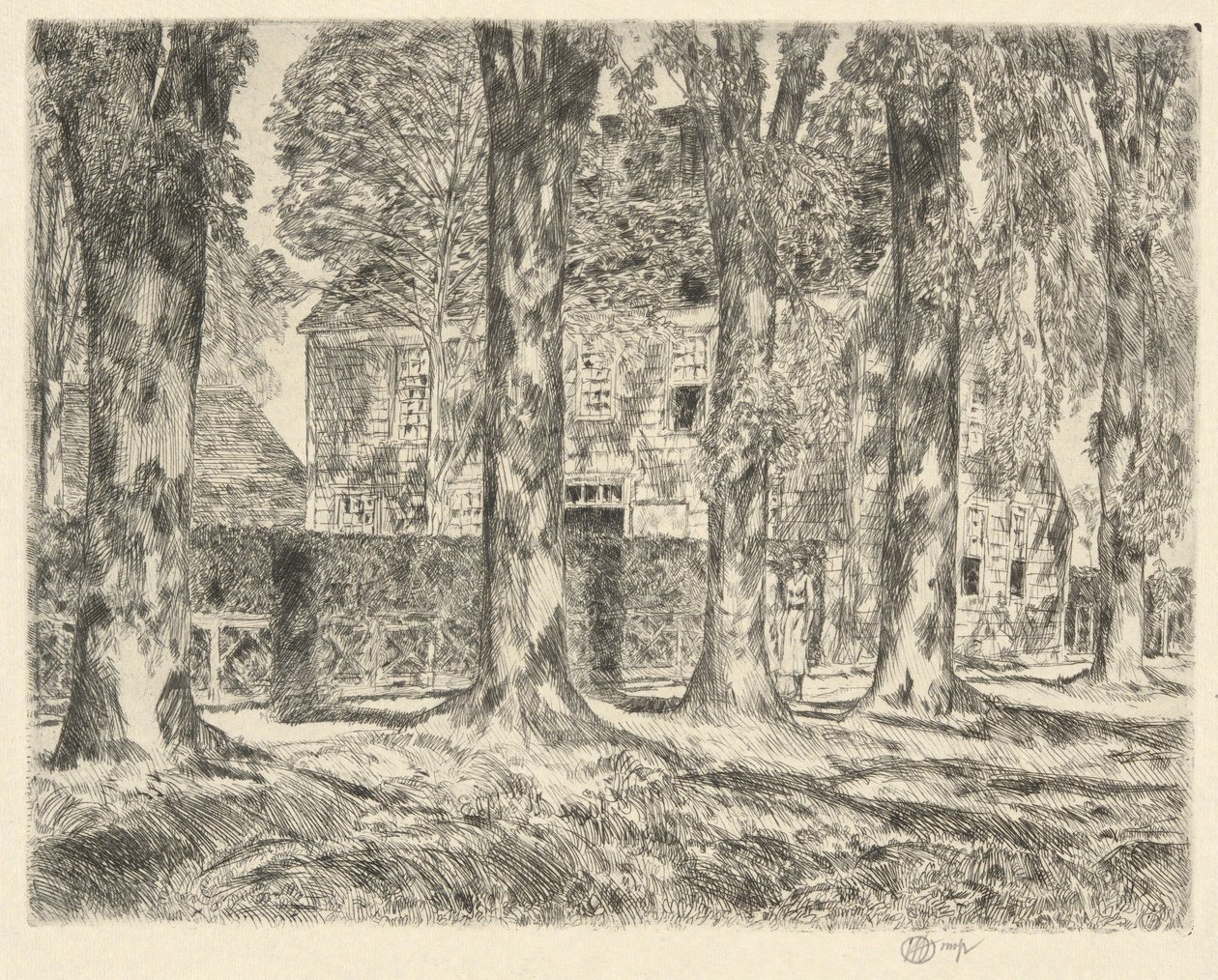 Village Elms, 1923 av Childe Hassam