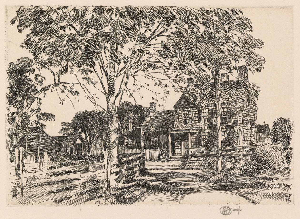Walt Whitmans fødested av Childe Hassam