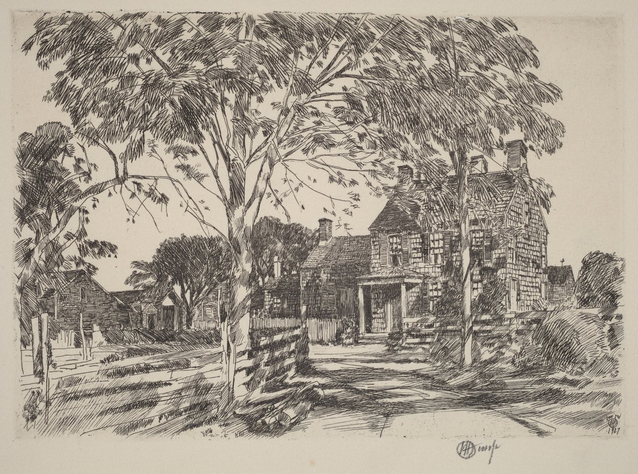 Walt Whitmans fødested av Childe Hassam