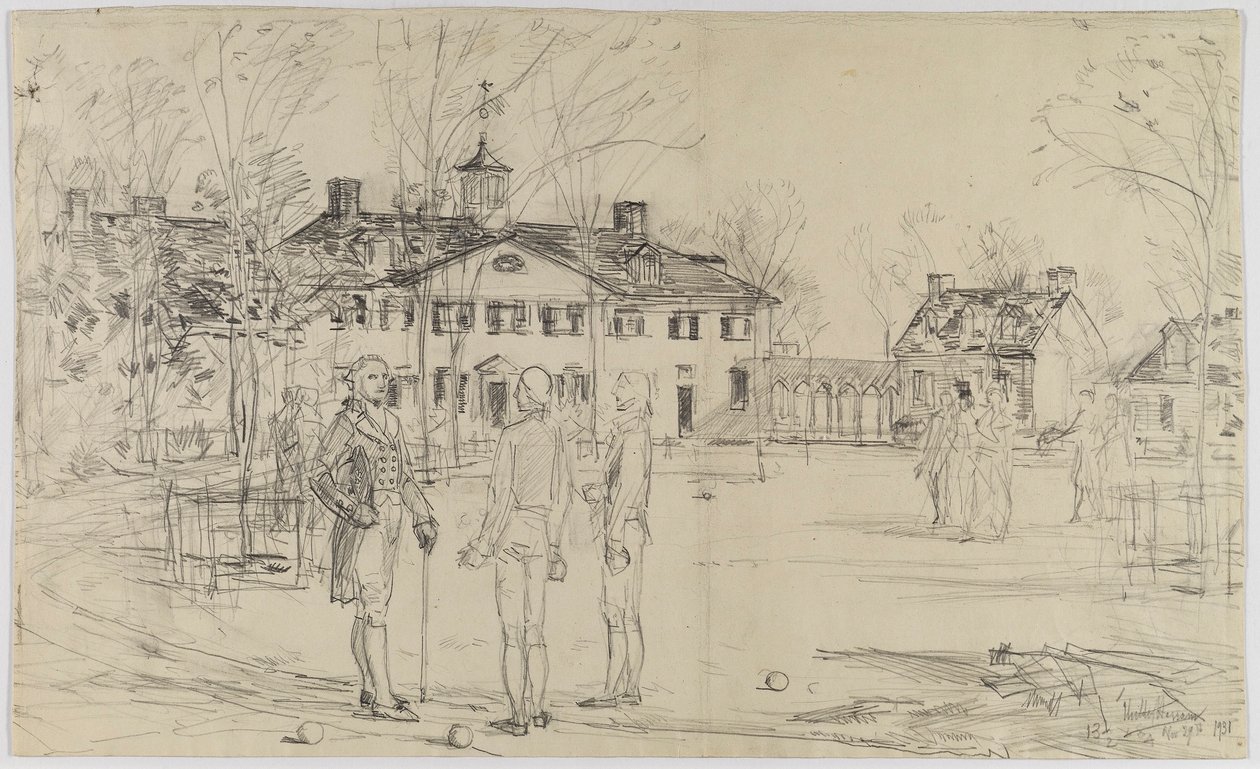 Washington ved Mount Vernon av Childe Hassam