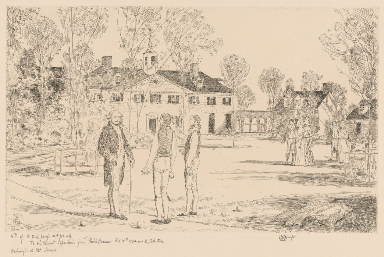 Washington ved Mount Vernon av Childe Hassam
