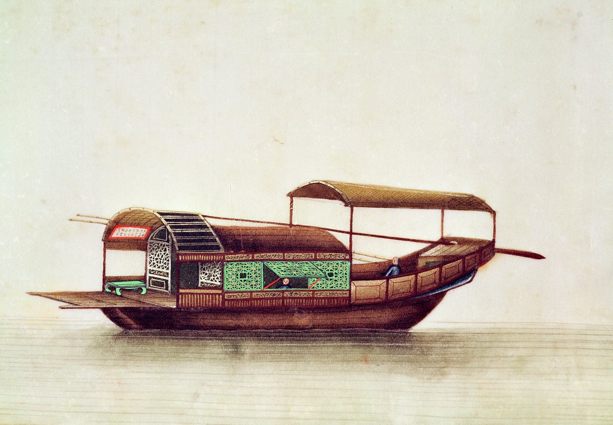 A Sampan, Qianlong-periode (1736–96) av Chinese School