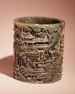 Utskåret bolle (jade) av Chinese School