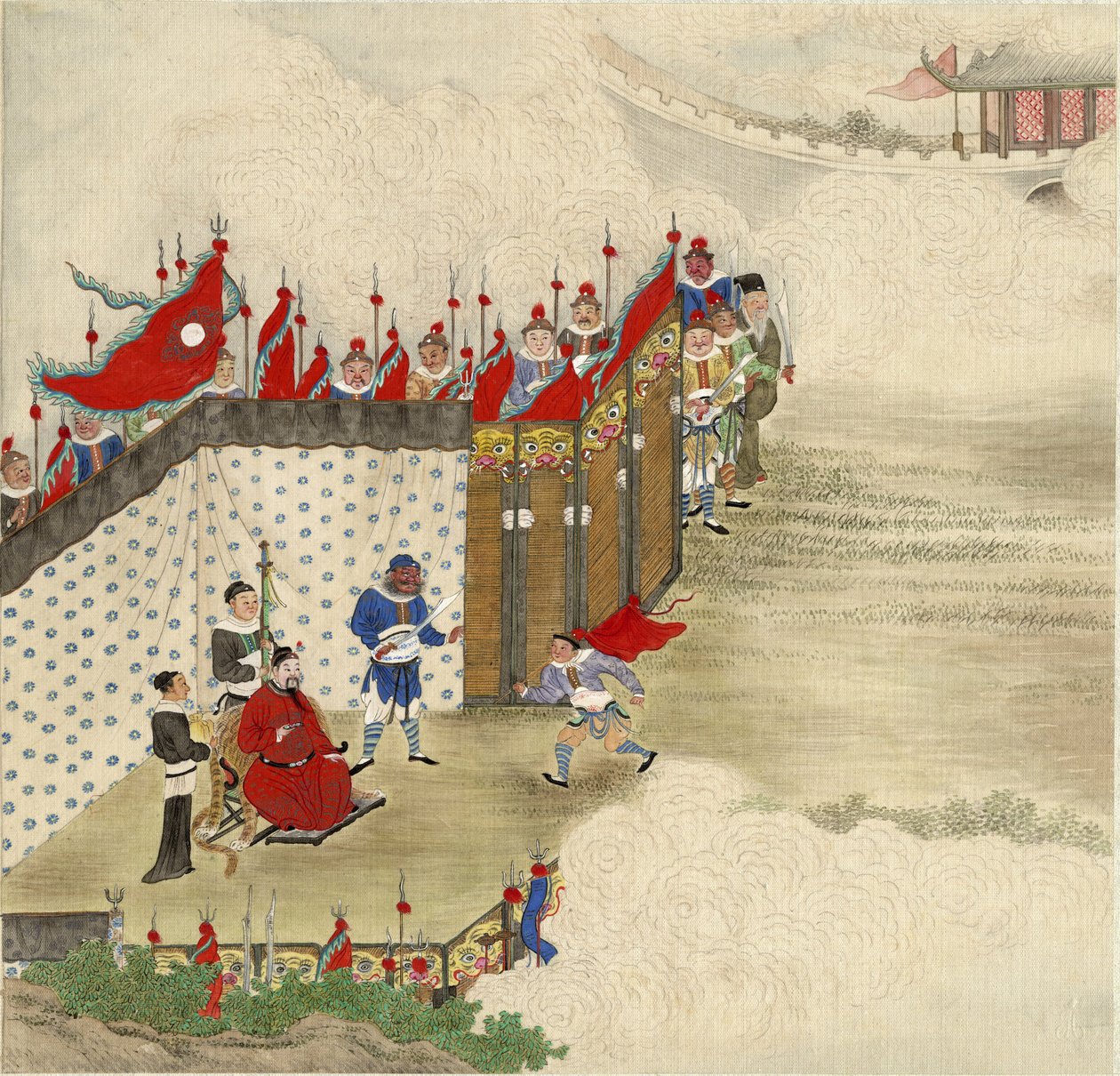 Kinesisk prins som mottar kurer, ca 1820 av Chinese Master