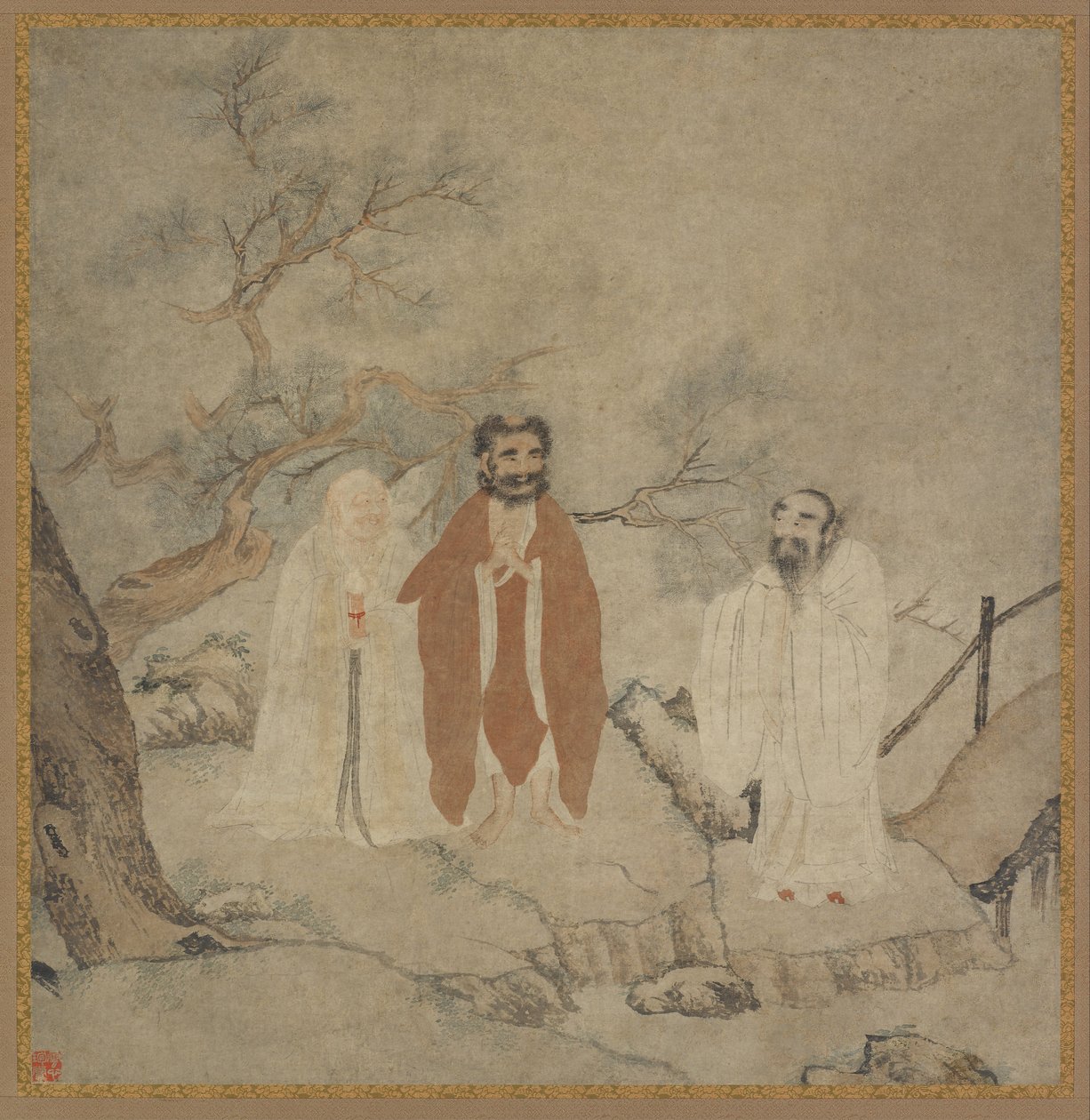 Sakyamuni, Laozi og Confucius, mellom 1368 og 1644 av Chinese Master