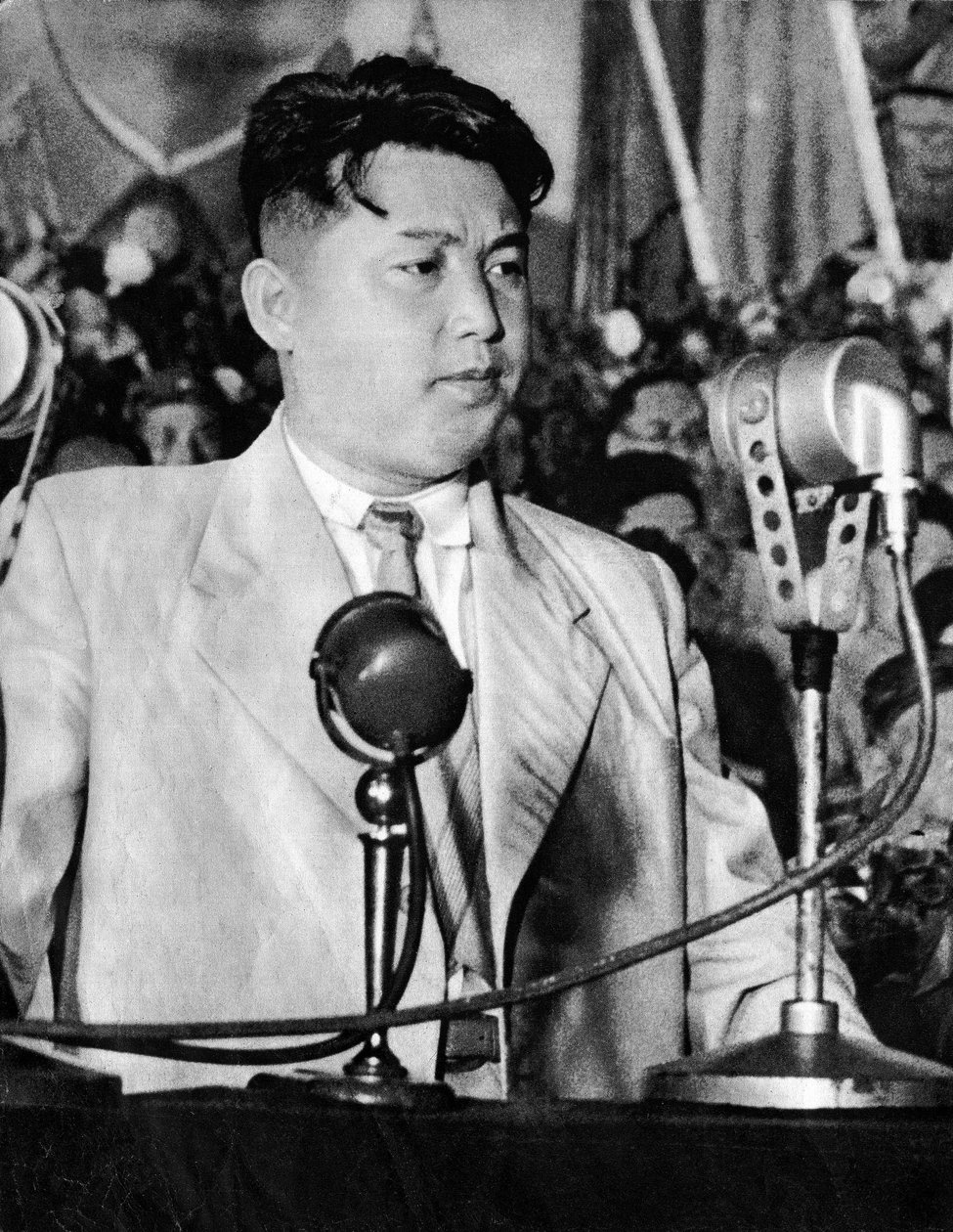 Portrett av Kim Il Sung, president i Den demokratiske folkerepublikken Korea av Chinese Photographer