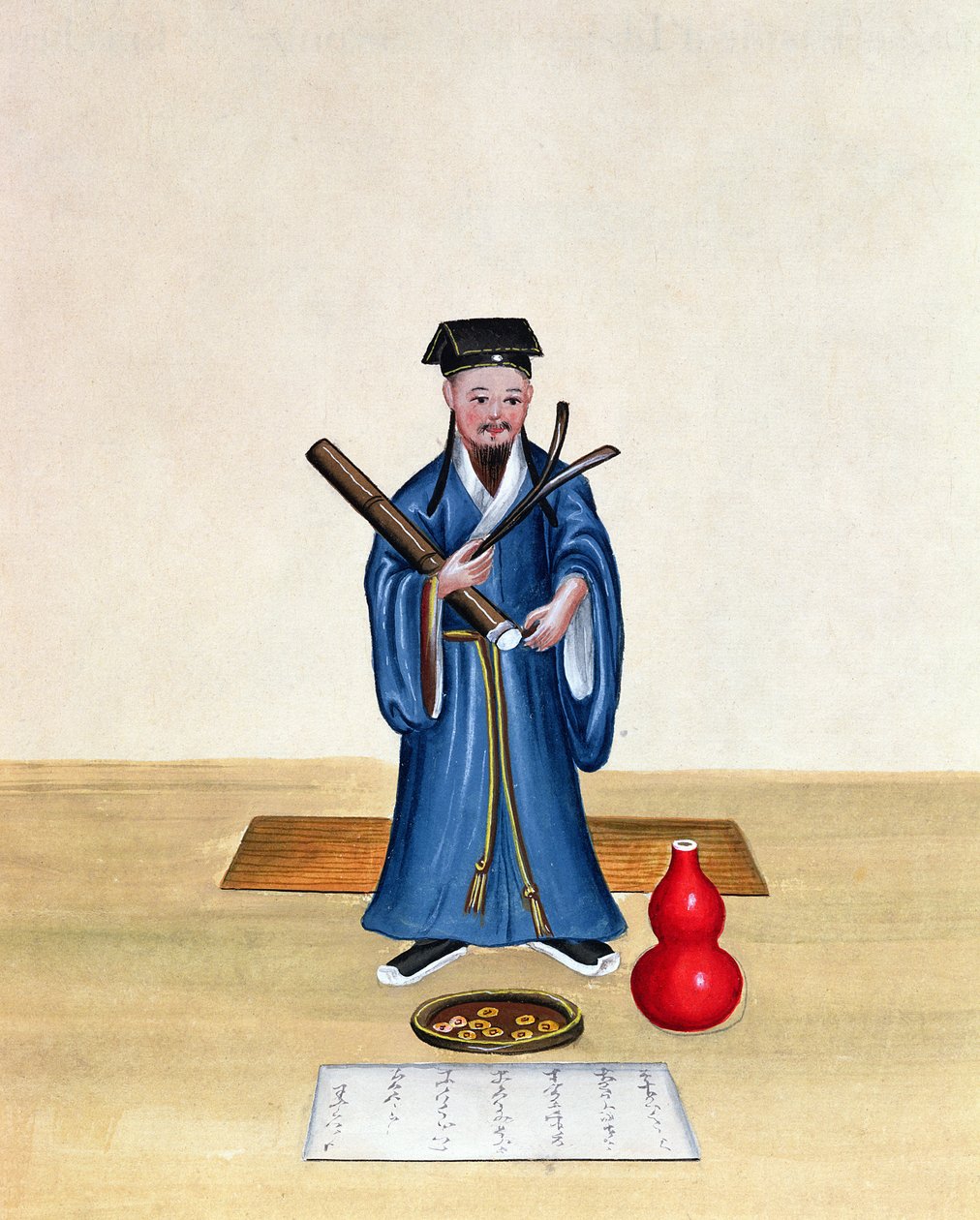 En taoist i Kina, ca. 1785 (wc på papir) av Chinese School