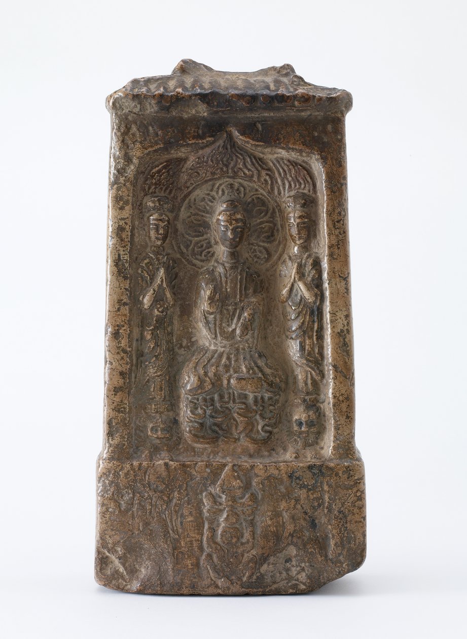 Buddhistisk tavle i form av en miniatyrhelligdom, divisjonsperiode, ca. 520 e.Kr av Chinese School