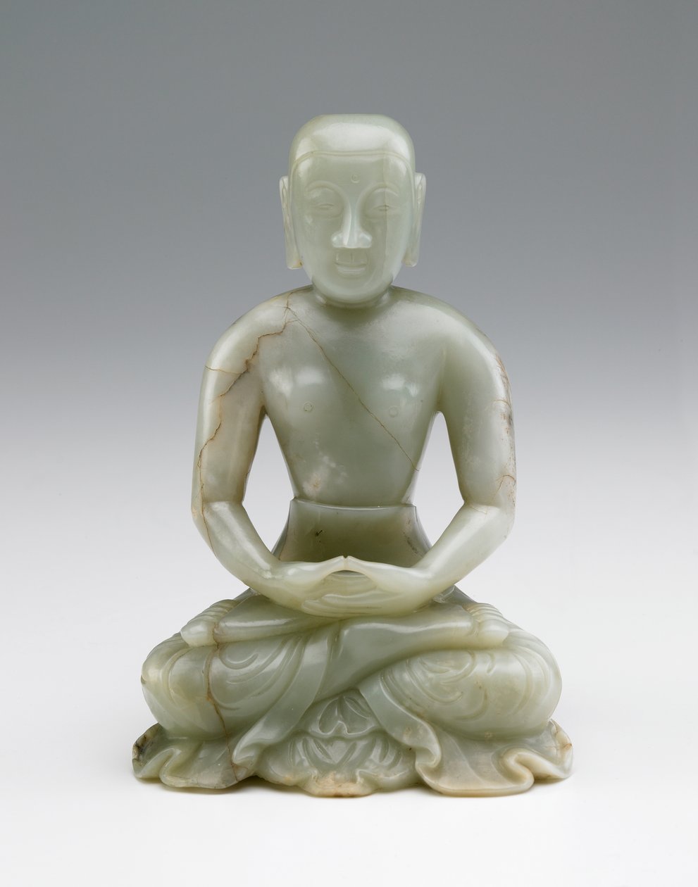 Utskjæring av Shakymuni Buddha som en asketisk, 17.-18. århundre av Chinese School