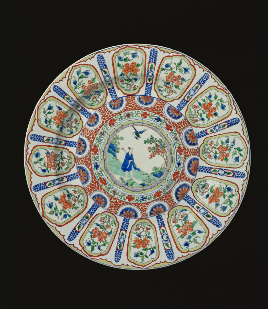 Lader som viser den udødelige Tang-poeten Li Bai, Kangxi-perioden, ca. 1690 (porselen) av Chinese School