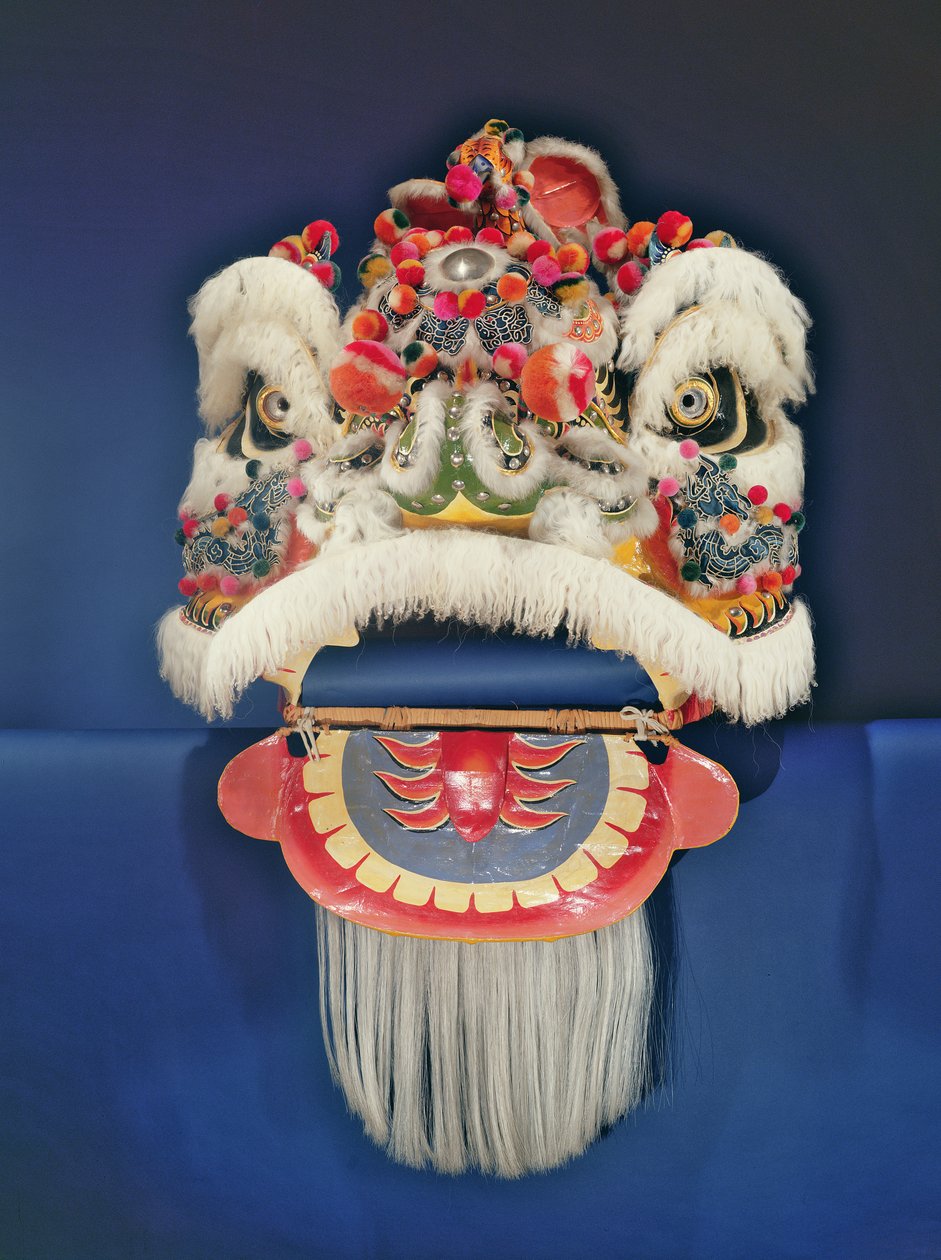 Dansende løve, Hong Kong (papir mache) av Chinese School