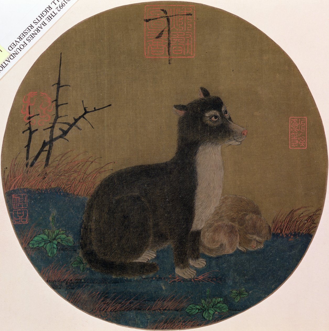 Hunder, Hui-Tsung-dynastiet, 1100-35 av Chinese School
