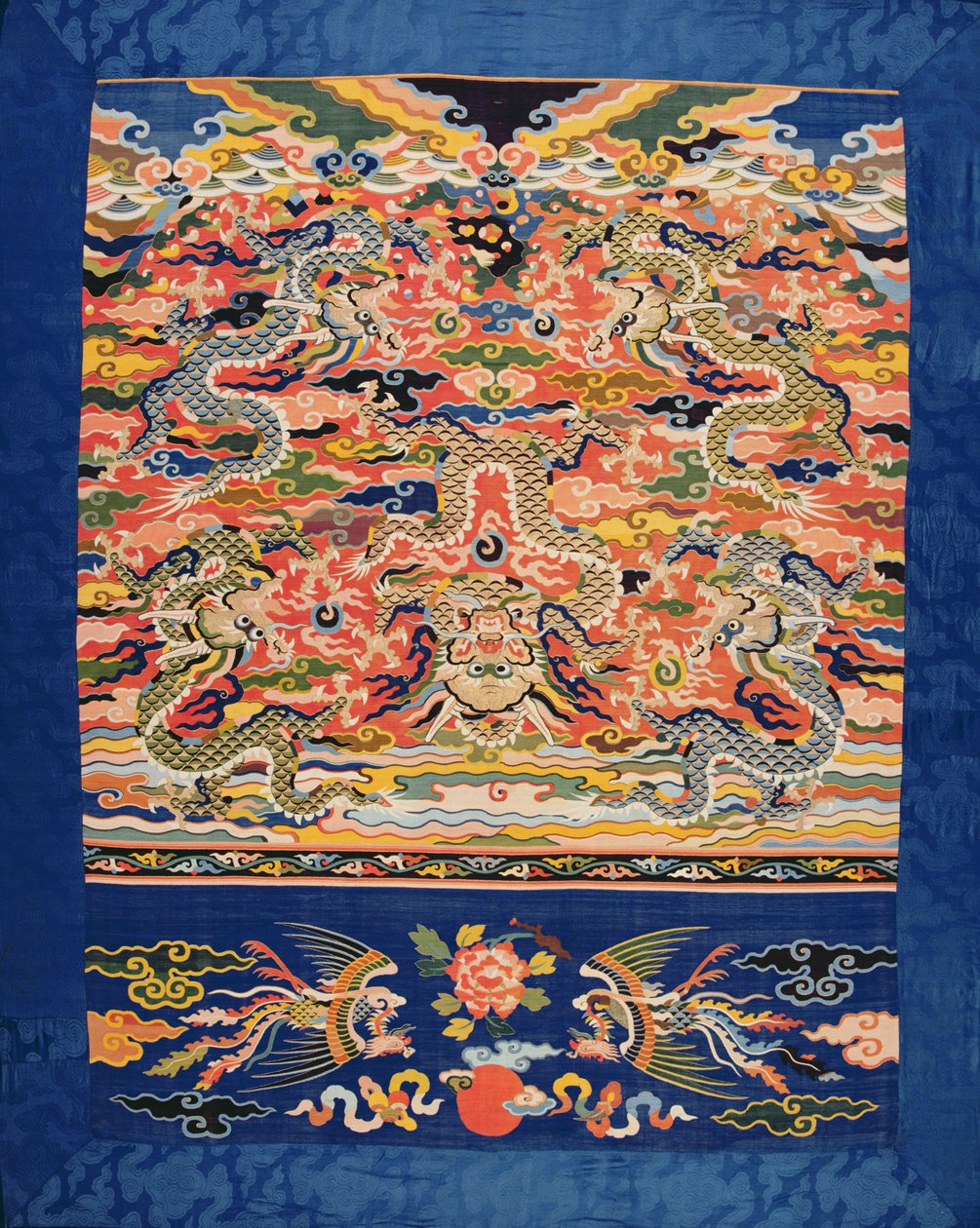 Fem-drager Kossu, Wanli-perioden, 1573-1619 (silke) av Chinese School