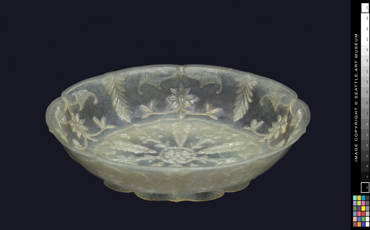 Blomsterdesignfat, 1800-tallet av Chinese School