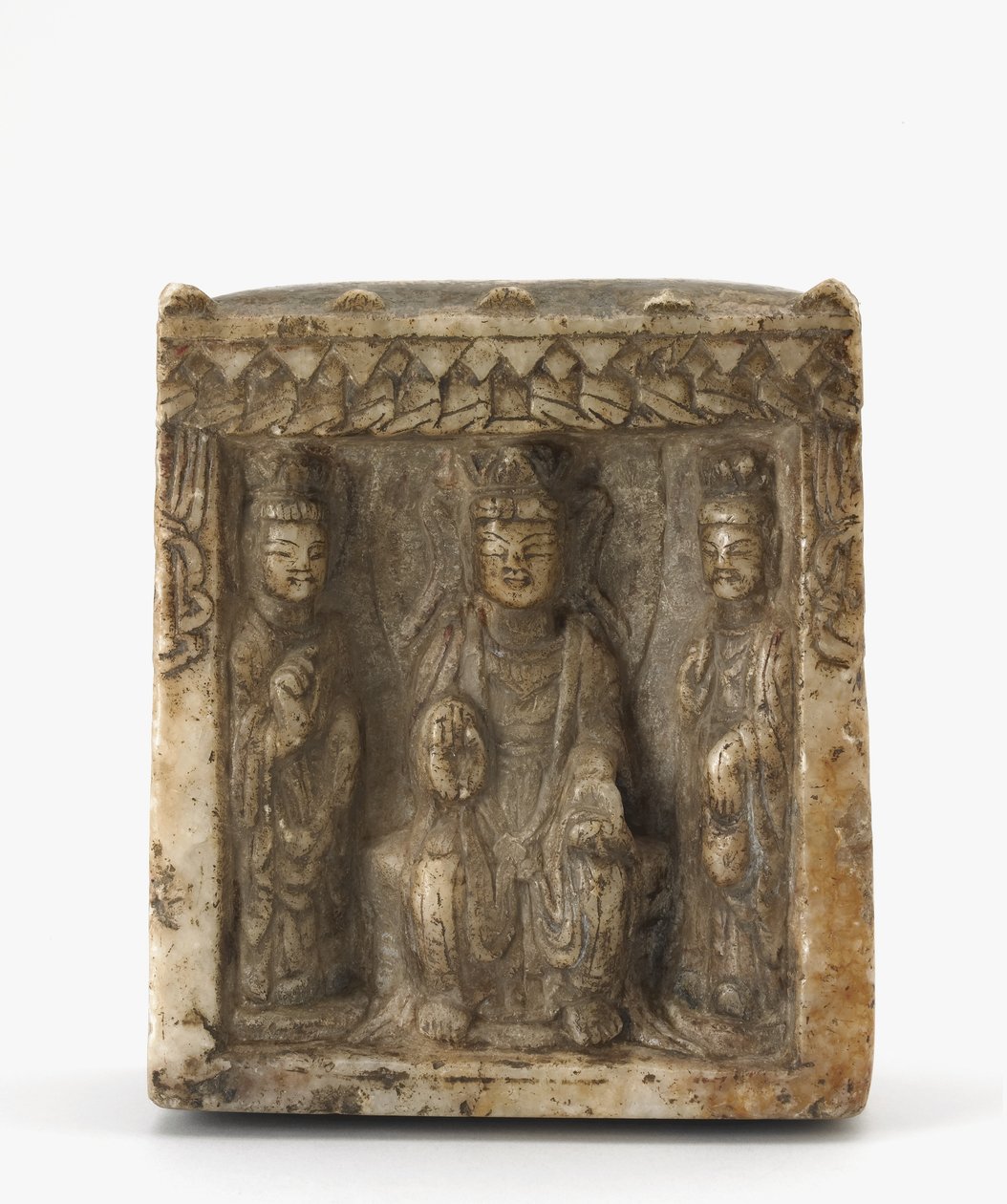 Firesidig miniatyrstele, muligens Western Wei-dynastiet, ca. 550 av Chinese School
