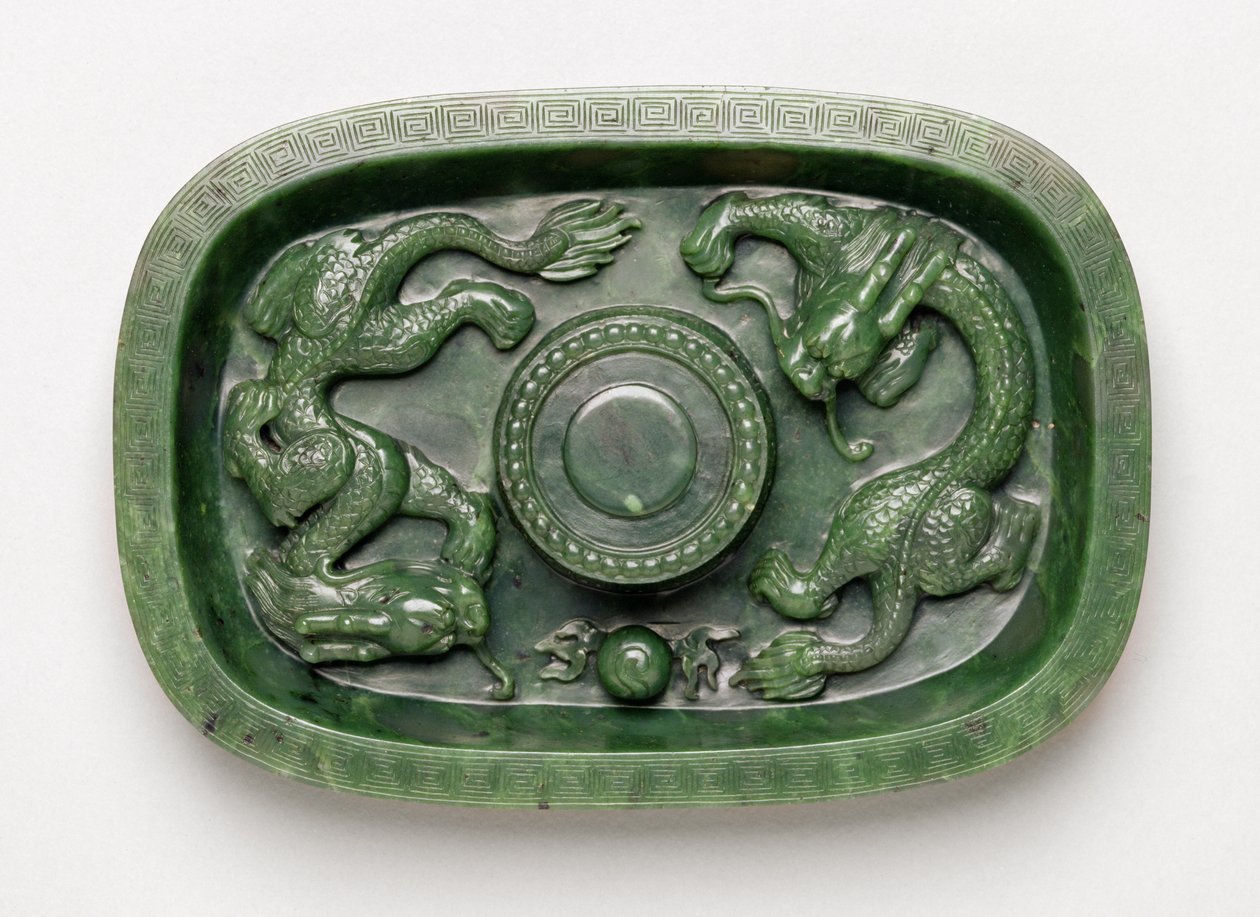 Imperial cupstand (stein og tre) (se også 193799) av Chinese School