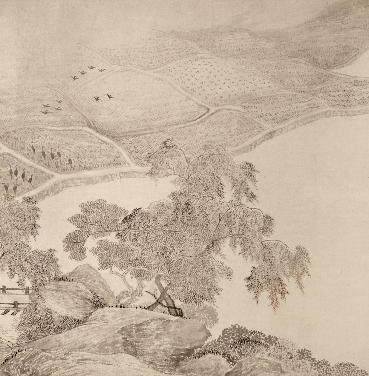 Passing the Summer at the Thatched Hall of the Inkwell (blekk på papir) av Chinese School