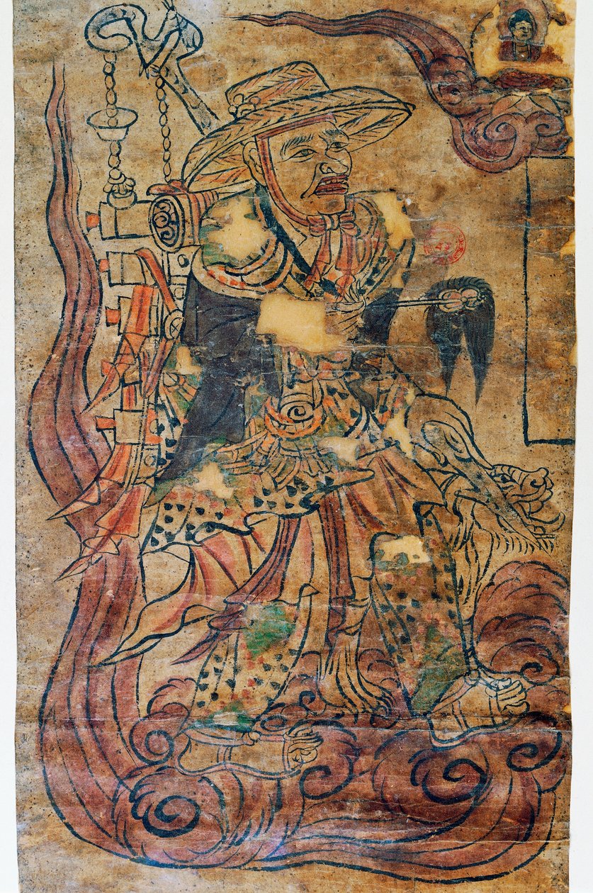 Pilegrimsmunk, miniatyr, Dunhuang, kinesisk sivilisasjon, 900-tallet av Chinese School