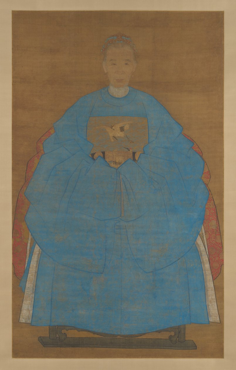 Portrett av en gammel dame av Chinese School