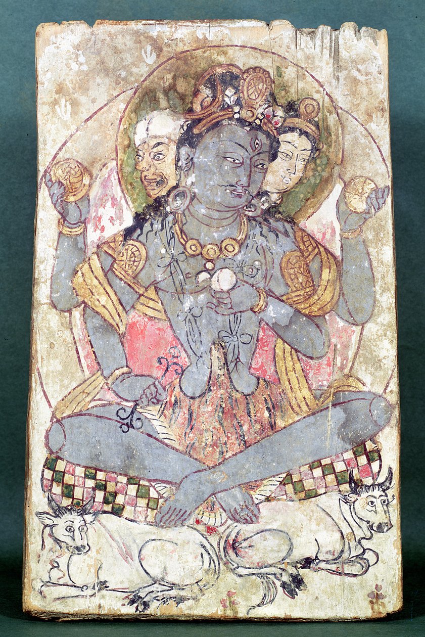 Shiva fra Dandan-Willia, Hotan, ca. 500-527 f.Kr av Chinese School