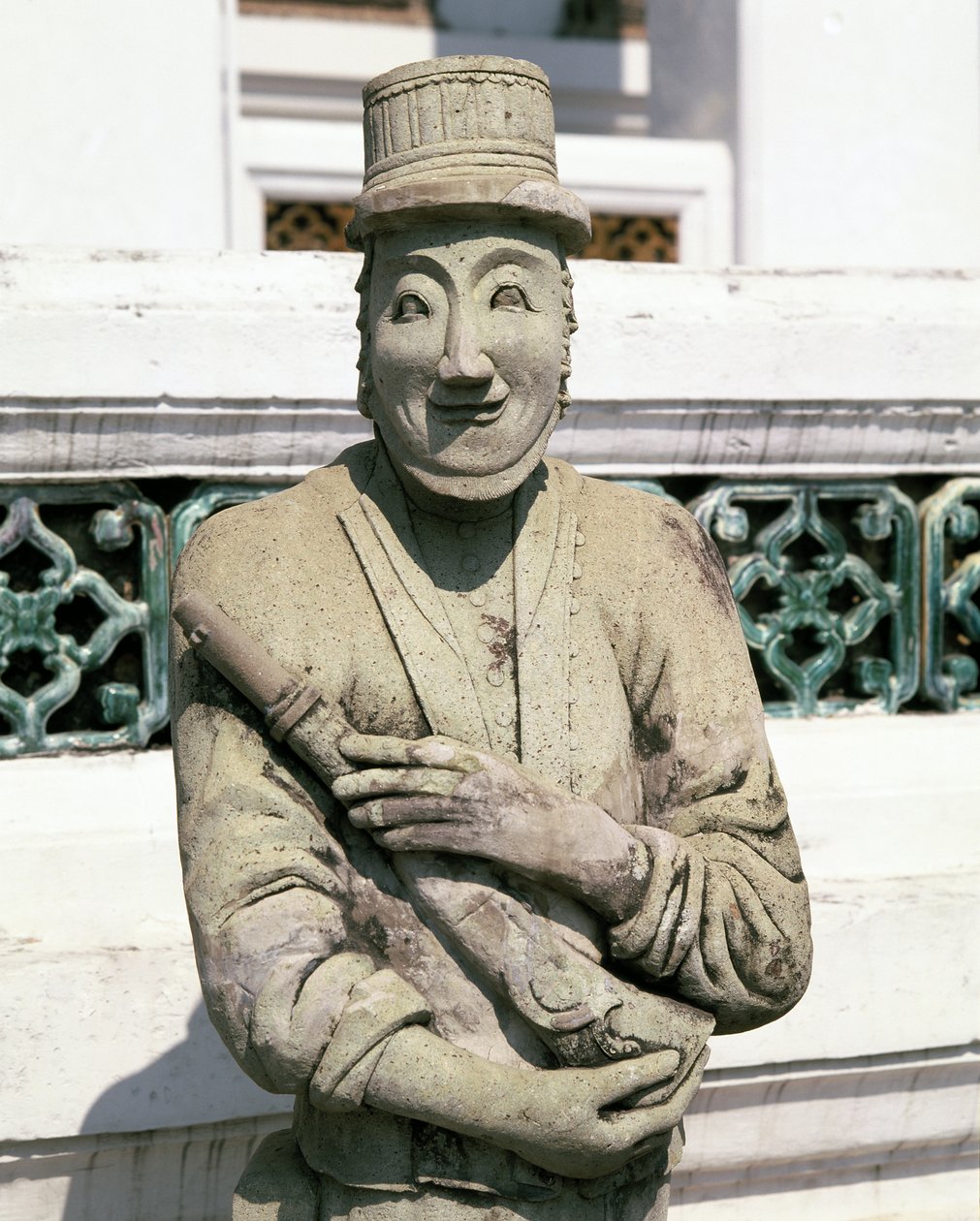 Statue av en europeisk soldat av Chinese School
