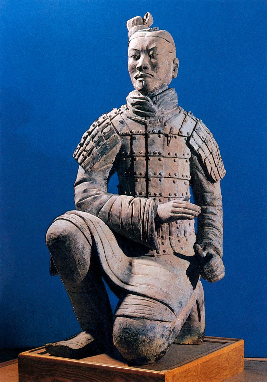 Terrakottahærens kriger, mausoleet til keiser Qin Shi Huang, 3. århundre f.Kr. (bilde) av Chinese School