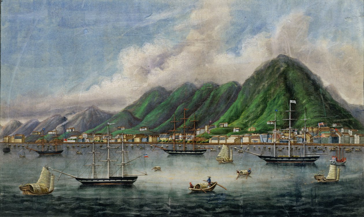 Victoria Island, Hong Kong, ca. 1865 av Chinese School