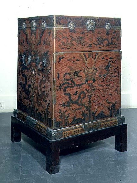 Wanli reisekasse, 1613 (lakk) av Chinese School