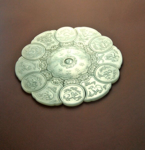 Dyrenes kalender, 1736-95 (jade) av Ching Period Chinese School