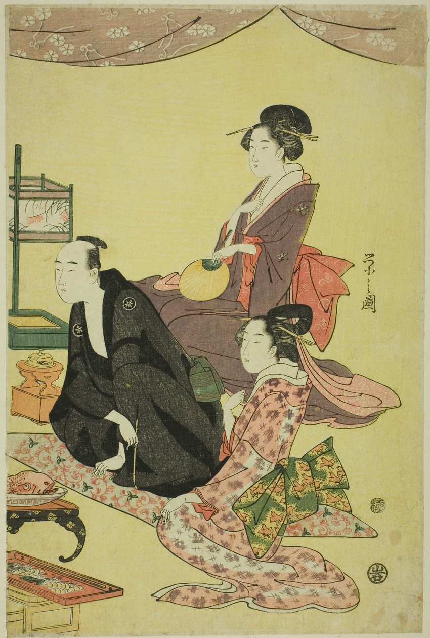 En bankettscene av Chobunsai Eishi