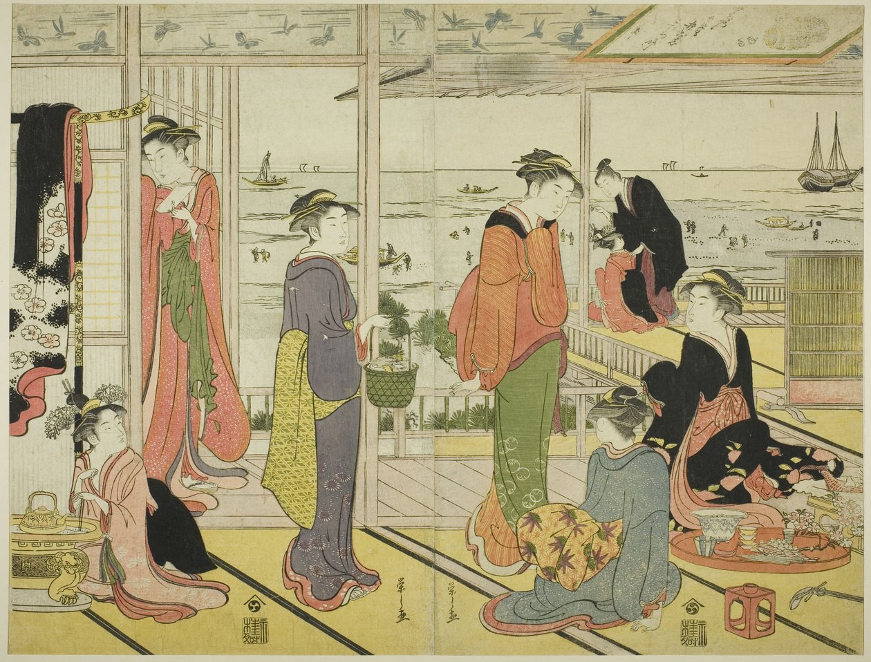 Shinagawa (Shinagawa Norosho) av Chobunsai Eishi