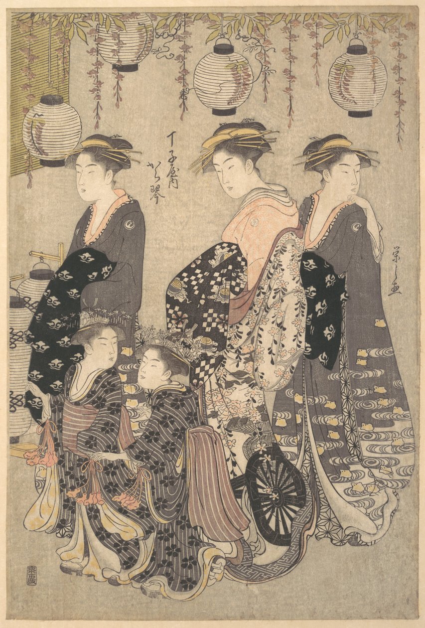Karakoto fra Chojiya i parade av Chobunsai Eishi
