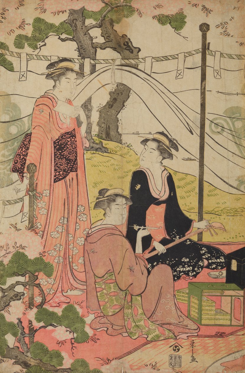 Piknik ved vannet av Chobunsai Eishi