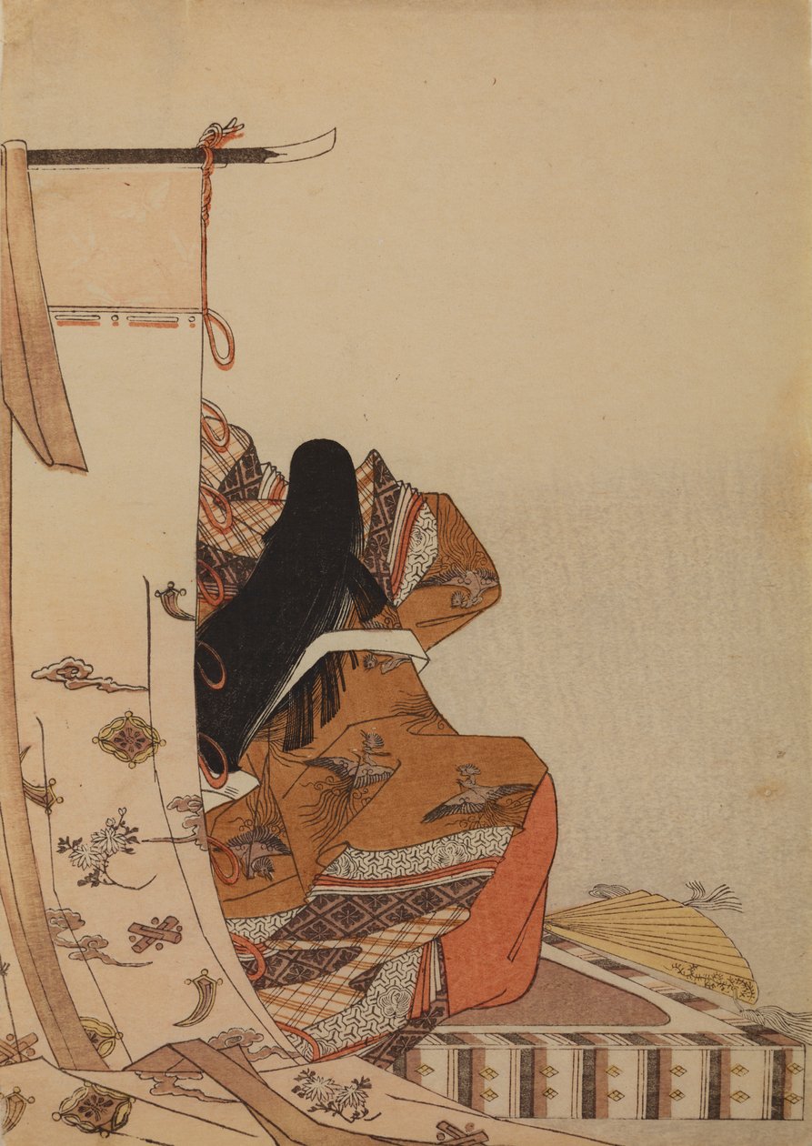 Poeten Shikishi Naishinno, fra albumet: Nishikizukuri onna sanjurokkasen ezukushi av Chobunsai Eishi