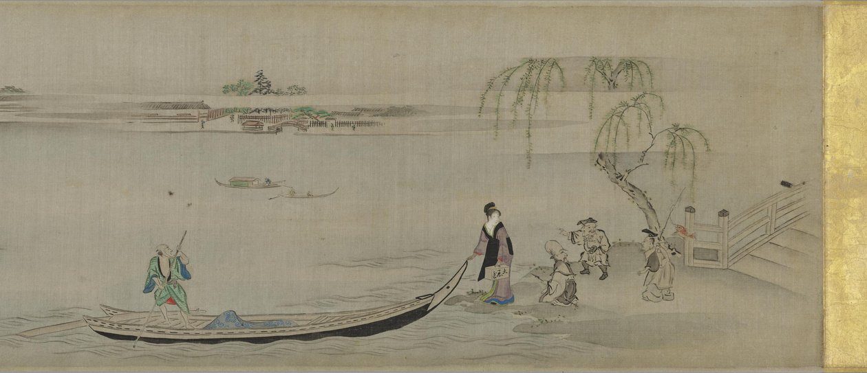 Motiver langs Sumida-elven av Chobunsai Eishi