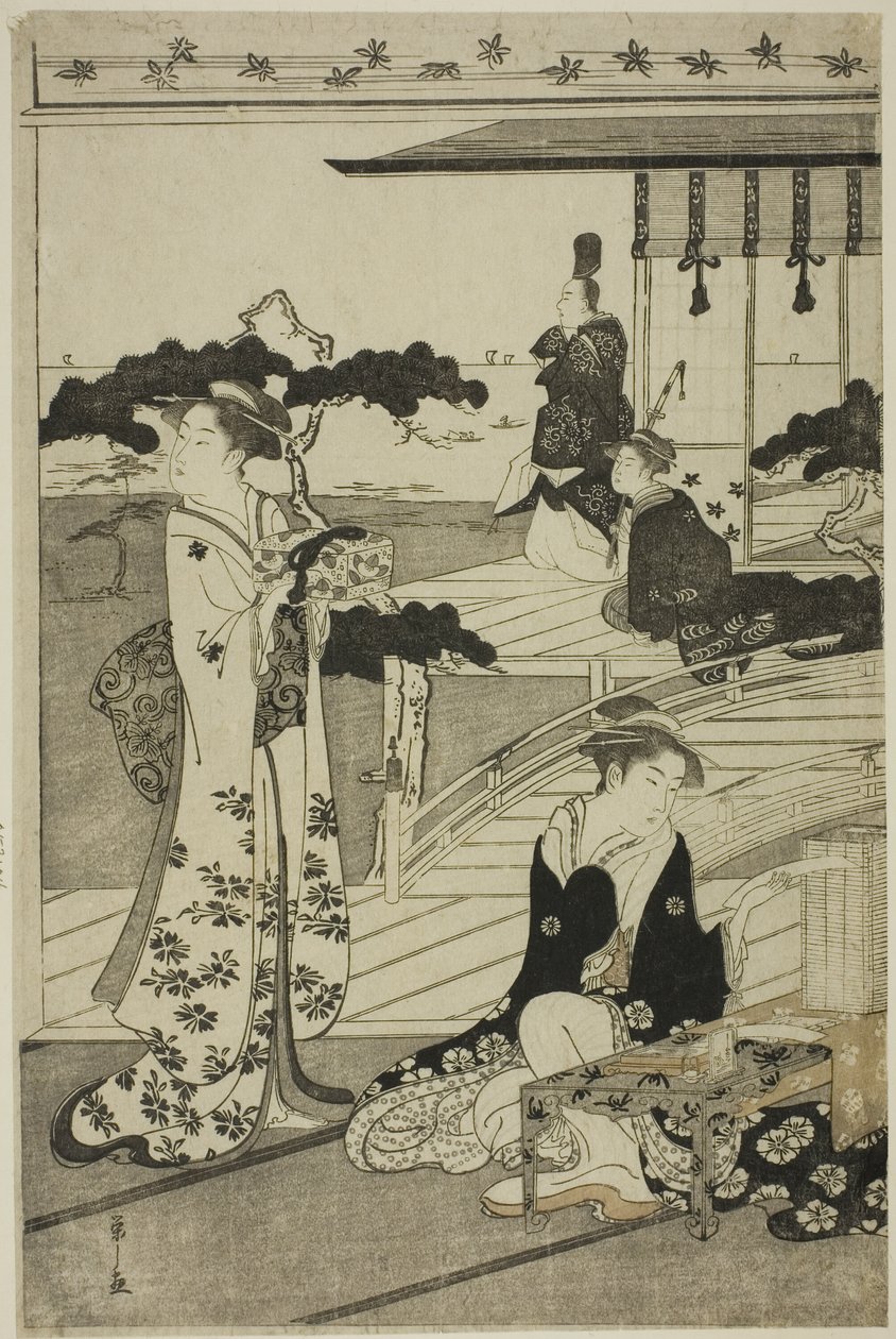 Suma, fra serien "A Fashionable Parody of the Tale of Genji (Furyu yatsushi Genji)" av Chobunsai Eishi