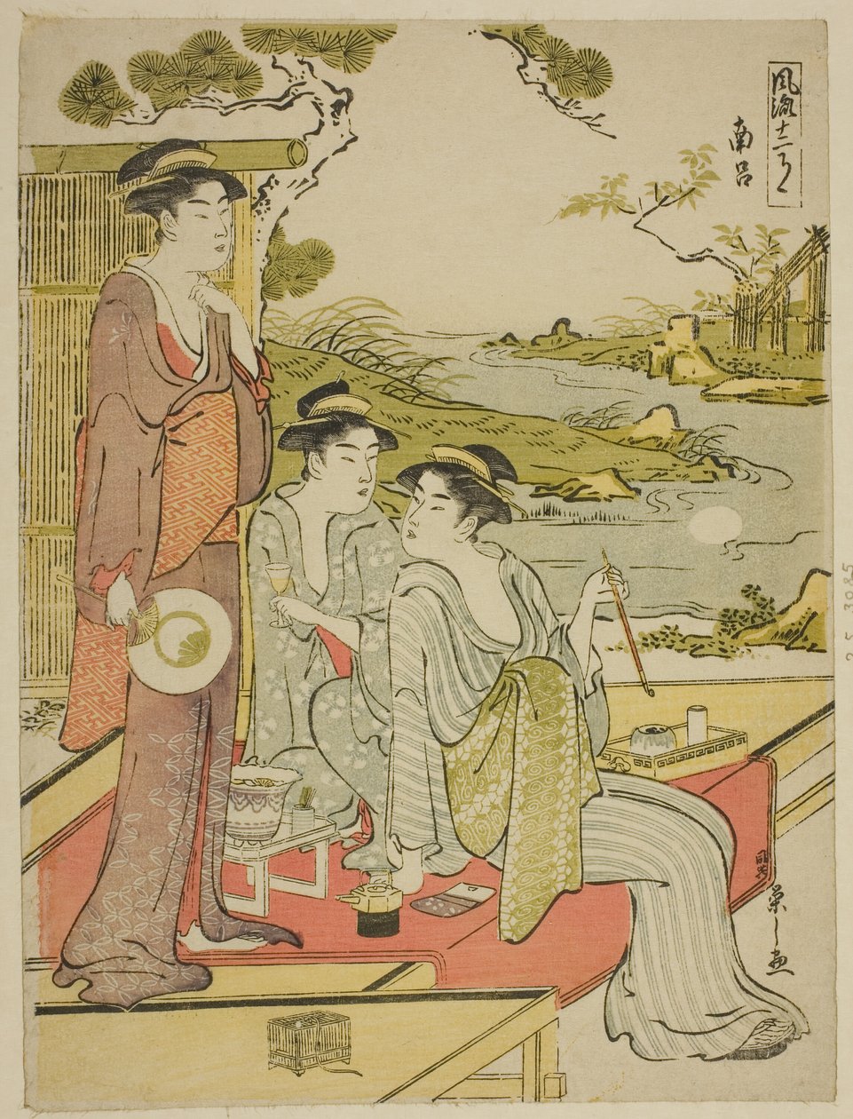 Den åttende måneden (Nanryo), fra serien a Calendar of Elegance (Furyu junikagetsu) av Chobunsai Eishi
