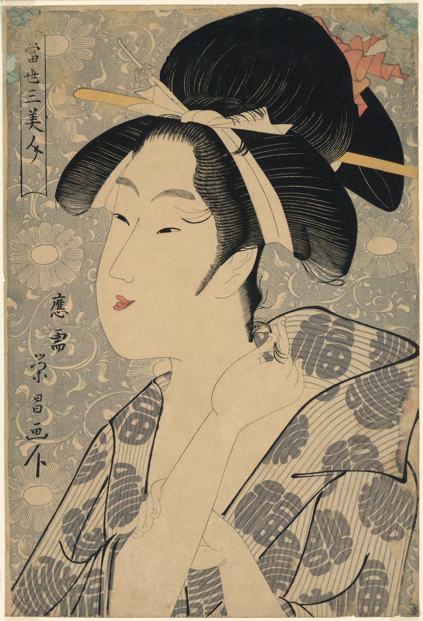 Tre skjønnheter i vår tid (Tosei san bijin) av Chokosai Eisho