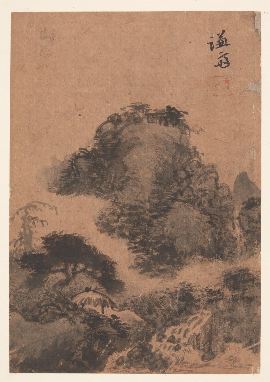 Landskap (albumblad) av Chong Son
