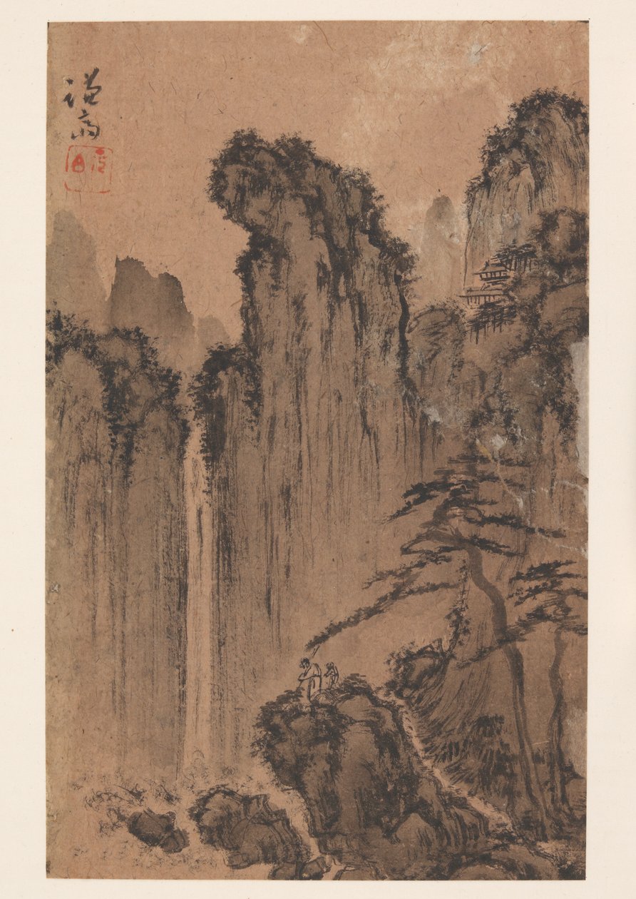 Landskap (albumblad) av Chong Son