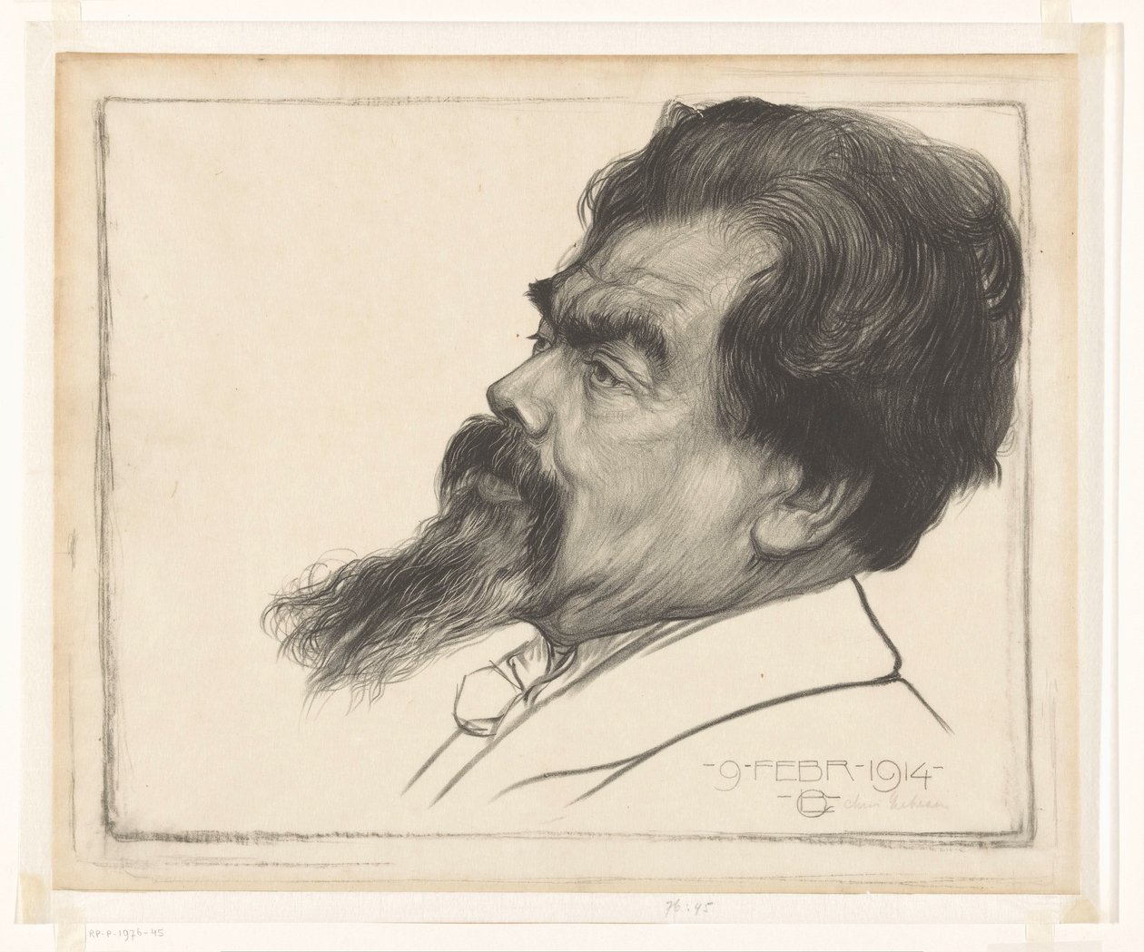 Portrett av Jan Toorop av Chris Lebeau (signed by artist)