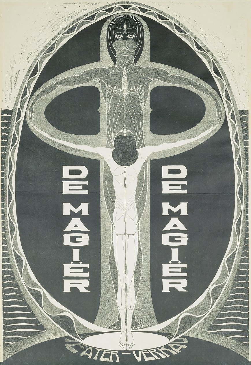The Magician, ca. 1915 (farge litho) av Chris Lebeau