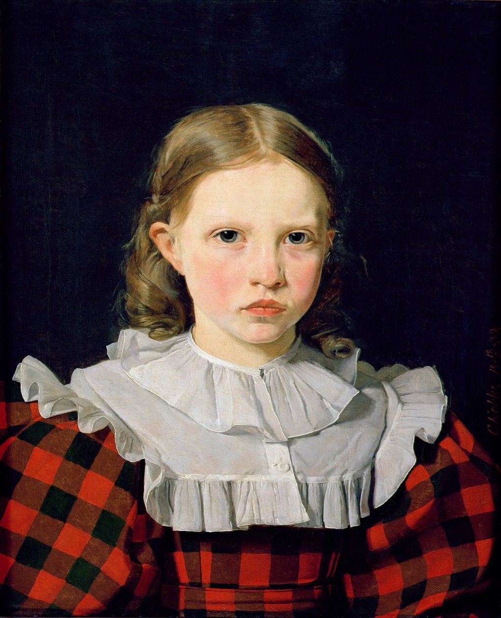 Portrett av Adolphine Kobke (1820-80) 19. juni 1832 av Christen Schjellerup Købke