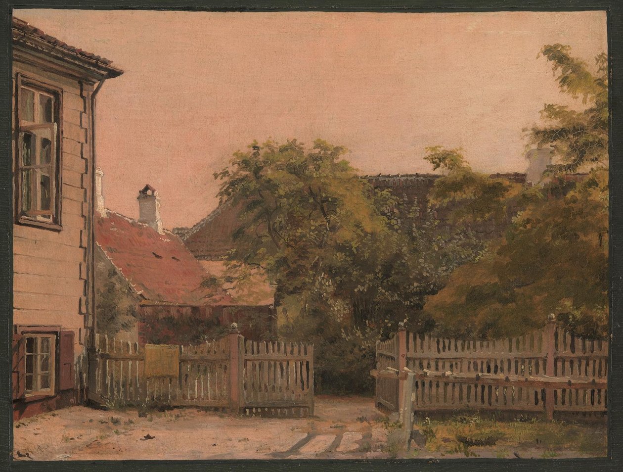 Et hjørne av kunstnerens fars hus av Christen Købke