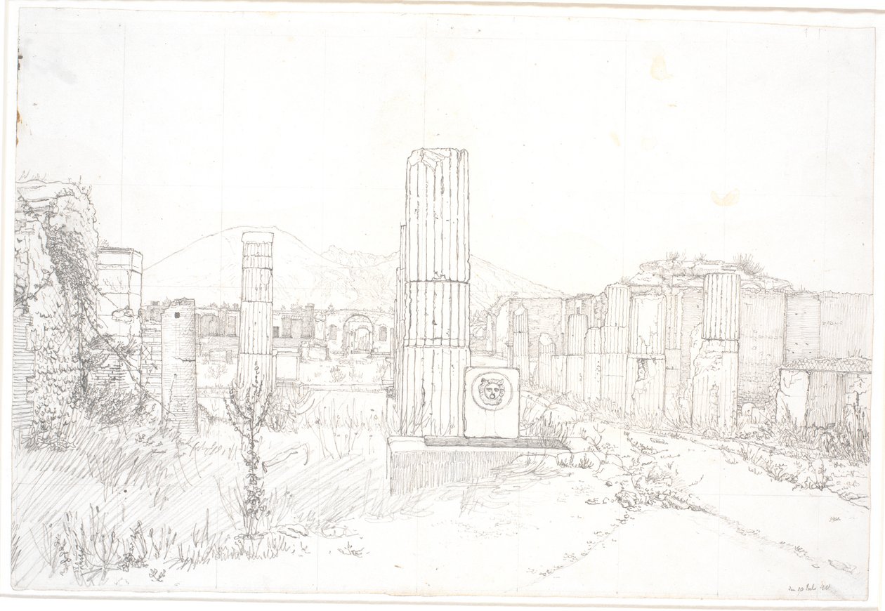 En del av forumet i Pompeii av Christen Købke