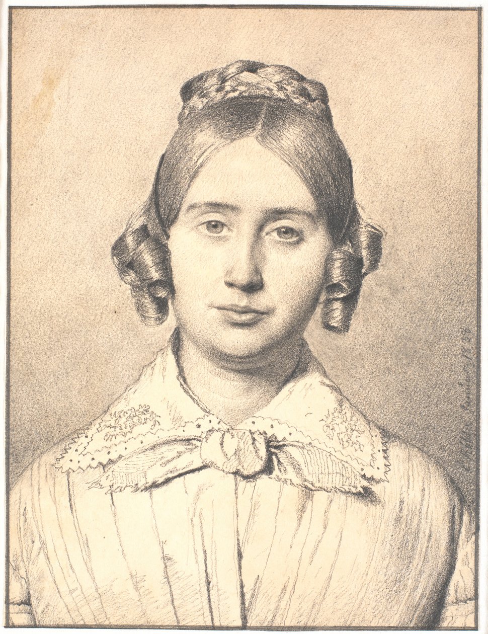 Portrett av kunstnerens kone, Susanne Cecilie født Købke av Christen Købke