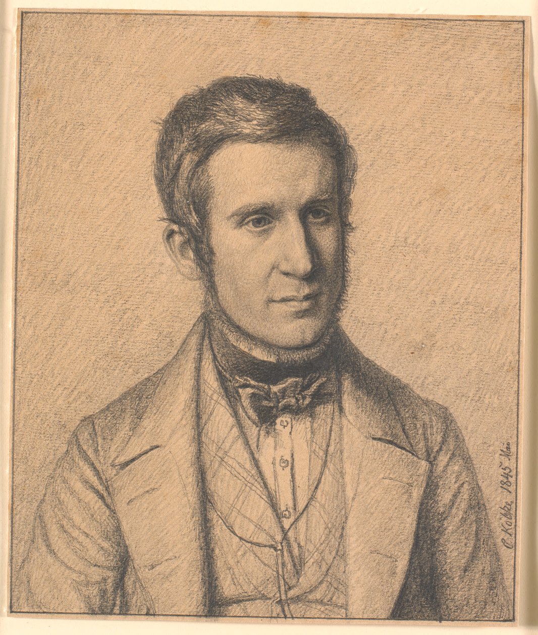Portrett av kunstnerens kones bror Christen Christensen Købke (1817-1846) av Christen Købke