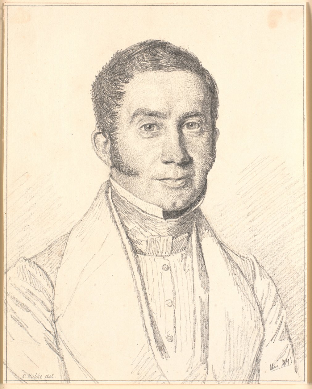Portrett av kunstnerens svoger, kaptein C.B. Købke av Christen Købke