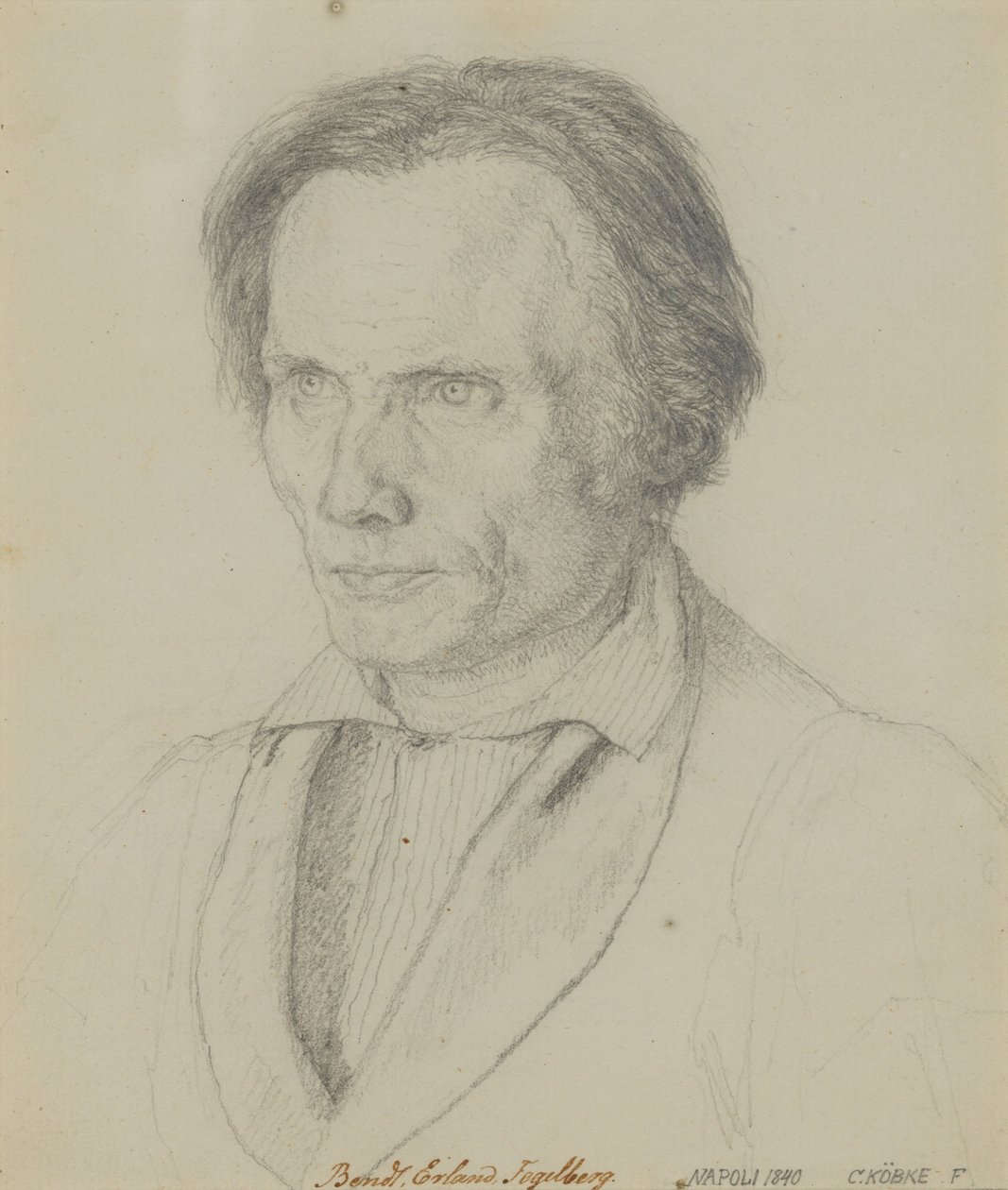 Bengt Erland Fogelberg (1786–1854), billedhugger, 1839 av Christen Købke